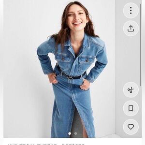 Universal Thread Denim Long Sleeve Maxi Dress 2R